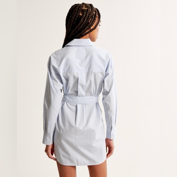 Abercrombie Relaxed Poplin Shirt Dress - Picture 4 of 7